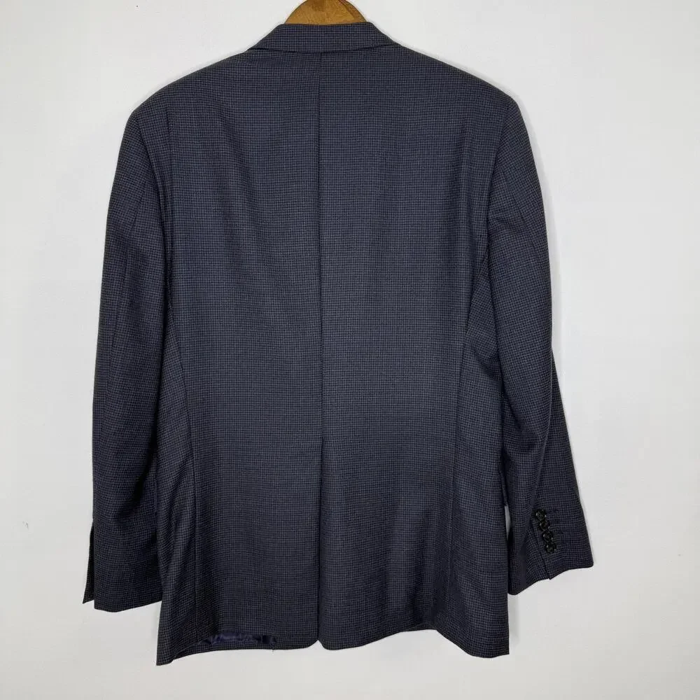 Ralph Lauren Blazer Mens 40R Blue Wool Check Plaid Sport Coat Jacket Canada